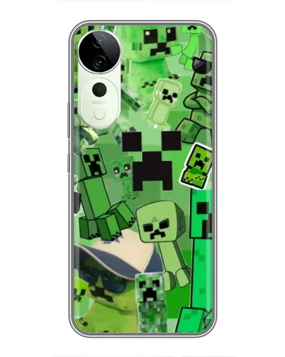 Чехол для ViVO T5e с картинкой «Криперы Minecraft»