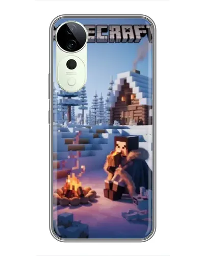 Чехол для ViVO T5e с картинкой «Зимний Minecraft»