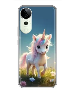 Чехол для ViVO T5e с картинкой «Единорог на поляне» Чехол для ViVO T5e с картинкой «Единорог на поляне»