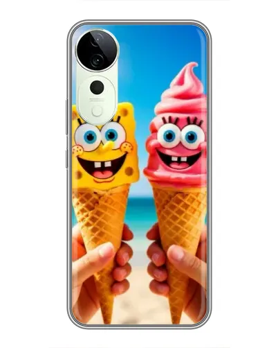 Чехол для ViVO T5e с картинкой «Спанч Боб мороженое»