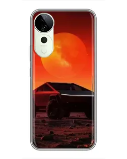 Чехол для ViVO T5e с картинкой «Cybertruck на Марсе»