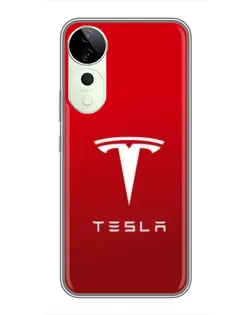 Чехол для ViVO T5e с картинкой «Tesla Red Classic»
