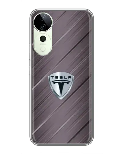 Чехол для ViVO T5e с картинкой «Металлическая текстура Tesla»