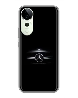 Чехол для ViVO T5e с картинкой «Mercedes — абстрактные линии»