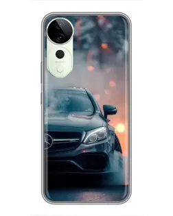 Чехол для ViVO T5e с картинкой «Mercedes — ночной город»