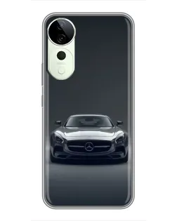 Чехол для ViVO T5e с картинкой «Mercedes на черном»