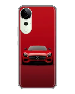 Чехол для ViVO T5e с картинкой «Красный Mercedes AMG»
