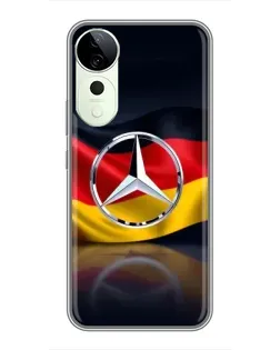 Чехол для ViVO T5e с картинкой «Mercedes — флаг Германии»