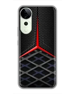 Чехол для ViVO T5e с картинкой «Mercedes Carbon Grid»