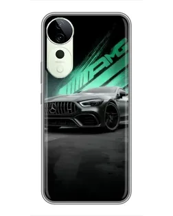 Чехол для ViVO T5e с картинкой «Темный Mercedes AMG»