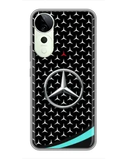 Чехол для ViVO T5e с картинкой «Mercedes — бирюзовый акцент»