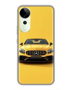 Чехол для ViVO T5e с картинкой «Желтый Mercedes GT»
