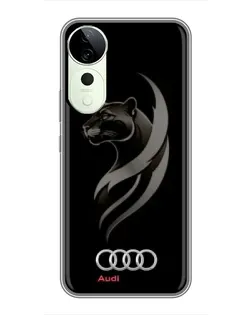 Чехол для ViVO T5e с картинкой «Графика — пантера и Audi»