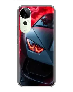 Чехол для ViVO T5e с картинкой «Lamborghini красное сияние»