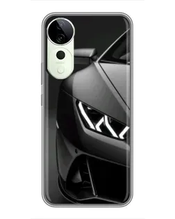 Чехол для ViVO T5e с картинкой «Lamborghini фары детализация»