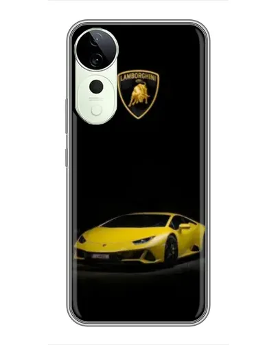 Чехол для ViVO T5e с картинкой «Lamborghini желтый акцент»