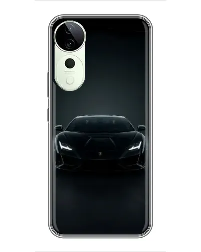 Чехол для ViVO T5e с картинкой «Черный Lamborghini Aventador»
