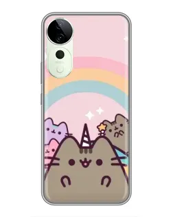 Чехол для ViVO T5e с картинкой «Единорог Pusheen»