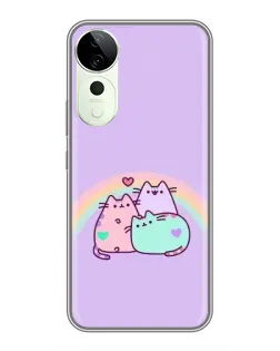 Чехол для ViVO T5e с картинкой «Радужные Пушины»