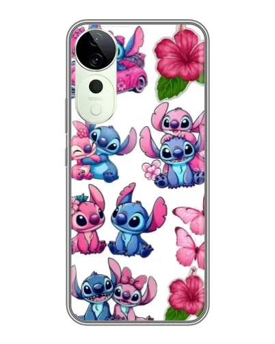 Чехол для ViVO T5e с картинкой «Стикеры Stitch и Angel»