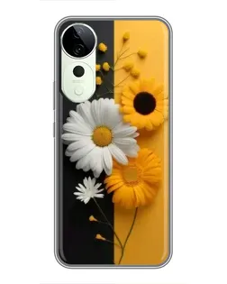 Чохол для ViVO T5e з картинкою «Соняшник та ромашка» Чохол для ViVO T5e з картинкою «Соняшник та ромашка»