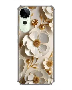 Чохол для ViVO T5e з картинкою «Білі паперові квіти» Чохол для ViVO T5e з картинкою «Білі паперові квіти»