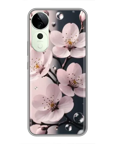 Чехол для ViVO T5e с картинкой «Нежная сакура и капли» Чехол для ViVO T5e с картинкой «Нежная сакура и капли»