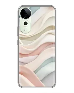 Чехол для ViVO T5e с картинкой «Пастельные нежные волны»