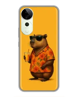 Чехол для ViVO T5e с картинкой «Капибара на отдыхе»