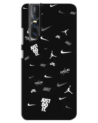 Чехол для Vivo V15 Pro с картинкой «Nike Black Pattern»