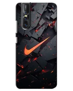 Чехол для Vivo V15 Pro с картинкой «Nike — эффект разломов»