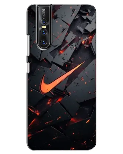 Чехол для Vivo V15 Pro с картинкой «Nike — эффект разломов»
