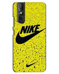 Чехол для Vivo V15 Pro с картинкой «Желтый текстурный Nike»