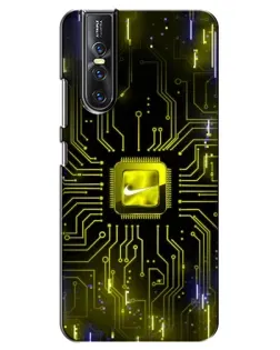 Чехол для Vivo V15 Pro с картинкой «Nike — золотая искра»