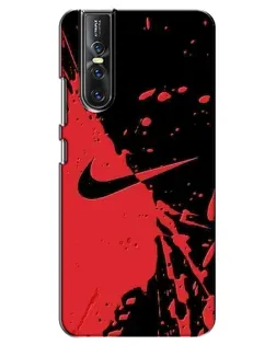 Чохол для Vivo V15 Pro з картинкою «Червоні бризки Nike»