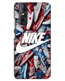 Чохол для Vivo V15 Pro з картинкою «Колаж кросівок Найк»