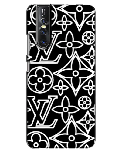 Чехол для Vivo V15 Pro с картинкой «Черно-белый узор LV» Чехол для Vivo V15 Pro с картинкой «Черно-белый узор LV»
