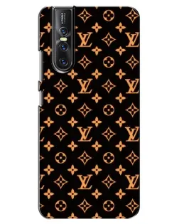 Чехол для Vivo V15 Pro с картинкой «Золотая монограмма LV»