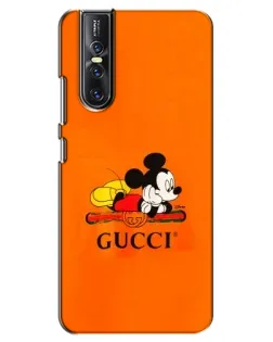 Чехол для Vivo V15 Pro с картинкой «Микки Маус Gucci — оранж»