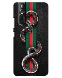 Чехол для Vivo V15 Pro с картинкой «Gucci — змея на полосе» Чехол для Vivo V15 Pro с картинкой «Gucci — змея на полосе»