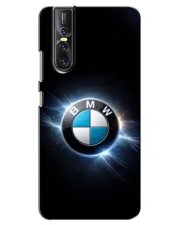 Чехол для Vivo V15 Pro с картинкой «BMW — неоновое сияние»