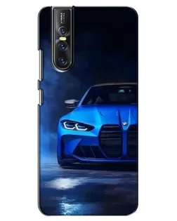 Чехол для Vivo V15 Pro с картинкой «Голубая BMW M4»