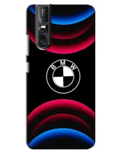 Чехол для Vivo V15 Pro с картинкой «Логотип BMW и неоновые дуги»