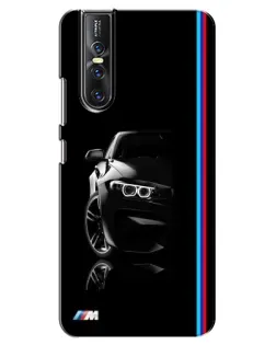 Чехол для Vivo V15 Pro с картинкой «Силуэт BMW в темноте»