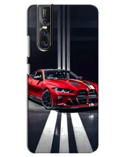 Чехол для Vivo V15 Pro с картинкой «Красная BMW на дороге»