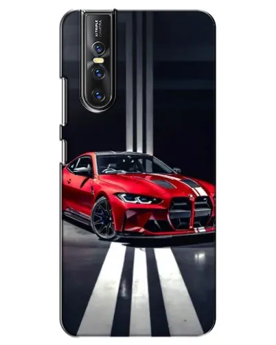 Чехол для Vivo V15 Pro с картинкой «Красная BMW на дороге» Чехол для Vivo V15 Pro с картинкой «Красная BMW на дороге»