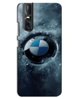 Чехол для Vivo V15 Pro с картинкой «Логотип BMW — лед»