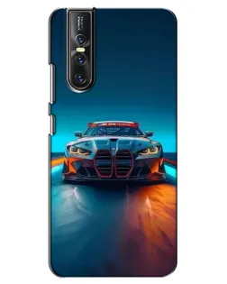 Чехол для Vivo V15 Pro с картинкой «BMW — огни неона»