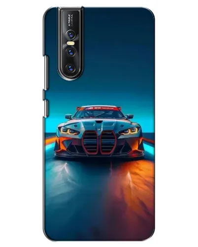 Чехол для Vivo V15 Pro с картинкой «BMW — огни неона» Чехол для Vivo V15 Pro с картинкой «BMW — огни неона»