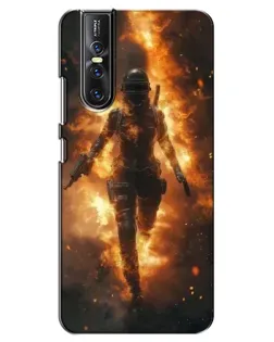 Чехол для Vivo V15 Pro с картинкой «BMW — скорость в дожде»
